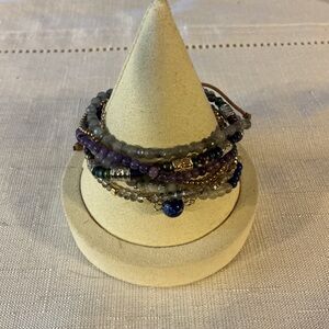 Demdaco “Your Journey” Beaded Silver and Gold Tone Bolo Bracelet